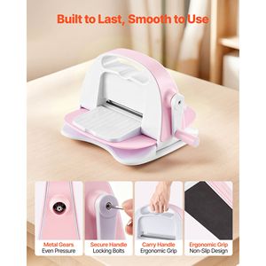 Machine de découpe et d'embossage manuelle, ouverture de 3 pouces, portable, avec poignée ergonomique et plaques de découpe - Product Image 4