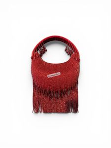 Fashion Crystal Beaded Tassel Clutch Purse Elegant Bridal & Wedding Evening <b>Bag</b> - Product Image 2