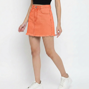Jupes en jean modernes pour femmes : Collection de mode la plus vendue avec service de personnalisation de marque (OEM) et support fournisseur - Product Image 4