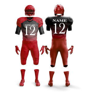 เสื้อฟุตบอลอเมริกันแบบสั้น โพลีเอสเตอร์ ไซส์ใหญ่ พร้อมบริการพิมพ์ชื่อ หมายเลข สีสันตามสั่ง คุณภาพพรีเมียม ทันสมัย ใหม่ล่าสุด - Product Image 1