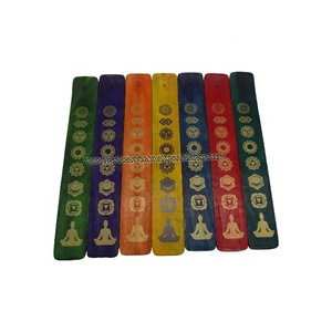 Soporte de incienso de madera duradero y ecológico, el más vendido, para varillas de incienso individuales, quemador de barco, atrapa cenizas de los siete chakras, para otoño - Product Image 2