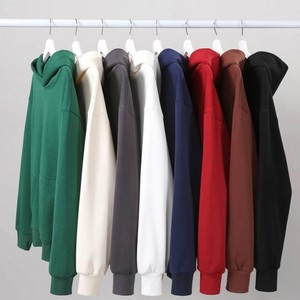 High Quality French Terry Blank Heavyweight Hoodie <b>Men</b> 80 Cotton 20 Polyester <b>Black</b> Hoodie Pullover 500 Gsm Hoodie - Product Image 4