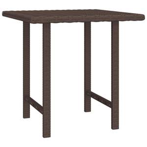 Petite table d'appoint de jardin empilable en rotin PE marron, tables d'extérieur - Product Image 4