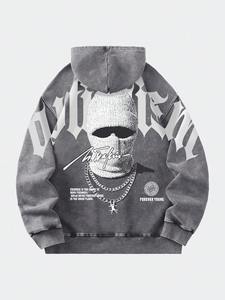 Mens <b>hoodie</b> oversized casual streetwear <b>gym</b> wear heavy fabric pullover <b>hoodie</b> winter - Product Image 2