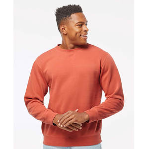 Nuevas sudaderas de cuello redondo de algodón peinado de 380 gramos, de peso pesado, de color liso y estilo sencillo. - Product Image 4