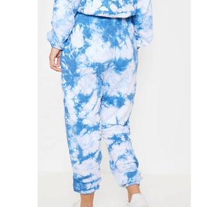 Ensemble de jogging pour femme en molleton bleu uni respirant, coupe décontractée, 2 pièces, vêtements de sport à manches longues, short d'hiver - Product Image 4