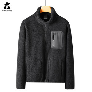Veste polaire décontractée pour homme, idéale pour les sports d'hiver, avec col montant, poche zippée, design extérieur chaud et confortable, résistante au froid - Product Image 3