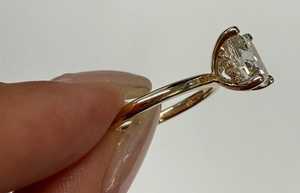 10K 14K 18K Solid Real Gold <b>Cushion</b> Cut Engagement Ring F VS Lab Created Diamond Wedding Custom Fine Jewelry Rings Bulk Supplier - Product Image 5
