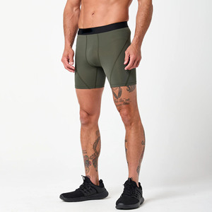 Ibex Custom Logo Men's Eco-Friendly Mid Waist Compression <b>Boxer</b> Briefs Quick Dry Gym Workout Running Sports Shorts Underwear - Product Image 4