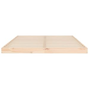 Cadre de lit en bois de pin massif 213,5 x 104 x 9 cm Lits en bois massif naturel - Product Image 4