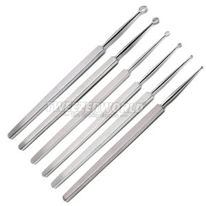 Juego de Curetas Dérmicas de 6 Piezas, Alta Calidad, Manuales, de 1mm-6mm, Acero Inoxidable de Grado Médico, Certificación CE, Instrumentos Quirúrgicos para Cirugía ORL - Product Image 2