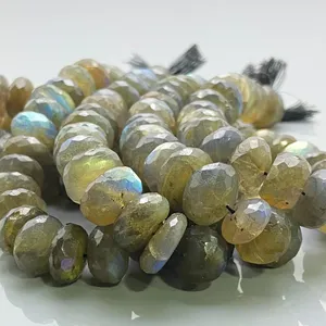 Cuentas de Labradorita Natural Chakralume, Facetadas en Forma de Rondelle de 13-15mm, Grado AA, para la Fabricación de Pulseras y Joyería - Product Image 4