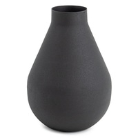 Vase en céramique noir mat nordique, pot à fleurs minimaliste en forme de goutte d'eau, décoration de maison moderne et luxueuse, vase à fleurs de table pour mariage