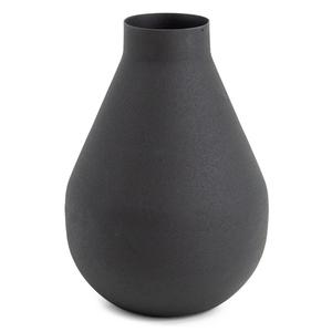 Vase en céramique noir mat nordique, pot à fleurs minimaliste en forme de goutte d'eau, décoration de maison moderne et luxueuse, vase à fleurs de table pour mariage - Product Image 1