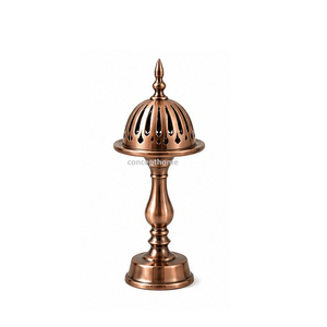 Bronze Incense <b>Burner</b> With Perforated Dome And Stand Aromatic All Season Use - Product Image 4