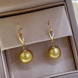 Pendientes de Perlas Naturales de Estilo Simple de 12-13 mm, Novedad de Primavera/Verano para Viajeros, Pendientes Colgantes Versátiles de Moda, Regalo de Cumpleaños para - Product Image 2