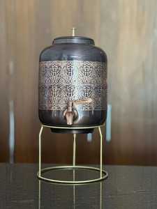 Handmade Copper <b>Water</b> <b>Container</b> with Embossing Pattern Traditional Ayurvedic Drinking <b>Water</b> Storage Vessel for Restaurant - Product Image 6