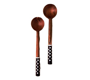 Services à salade personnalisés en résine écologique, compatibles lave-vaisselle, ustensiles à salade pour la maison et la cuisine, fabriqués en Inde - Product Image 1