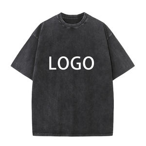 Camiseta Oversize Vintage con Lavado Ácido para Hombre, Algodón Pesado, Logotipo Personalizado, Estilo Urbano, OEM, Venta al por Mayor, Camiseta Lisa con Lavado Ácido - Product Image 6