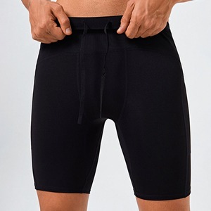 Custom Wholesale Mens Performance Woolen Solid <b>Compression</b> <b>Shorts</b> Mid Elastic Skinny Fit Spandex Waterproof Running Underwear - Product Image 3