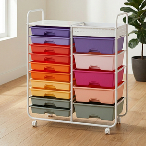 Carrito de Almacenamiento Multifuncional de Hierro de Taiwán, con 15 Cajones y Estante, Moderno, para Cocina, Sala de Estar, Oficina en Casa y Herramientas, Venta al Por Mayor - Product Image 1