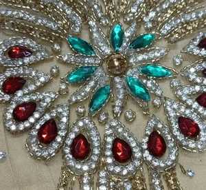 Nuevo Diseño de Tela de Encaje con Cuentas, Cristales y Pedrería Cosidos a Mano, Tul para Vestidos de Novia de Alta Costura, Proveedor al por Mayor - Product Image 1