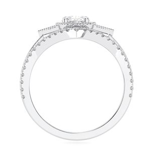 Anillo de Compromiso de Oro Rosa con Corte Ovalado y Diamante Cultivado en Laboratorio - Hermoso Regalo de Boda y Aniversario para Mujer - Product Image 4