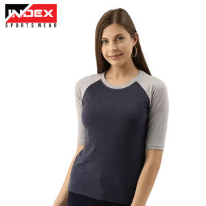 เสื้อยืดแขนราแกลนผู้ชาย ยี่ห้อ Index Sportswear สีขาวแดง คอโอ ทรงปกติ ผ้าเจอร์ซีย์ลำลอง ผ้าฝ้าย สีพื้น - Product Image 6
