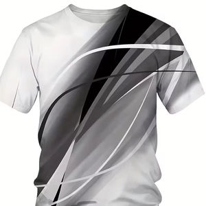 Nouveau t-shirt stylé pour homme, 100% coton, style streetwear, sublimation, col classique, usage quotidien, confortable. - Product Image 1