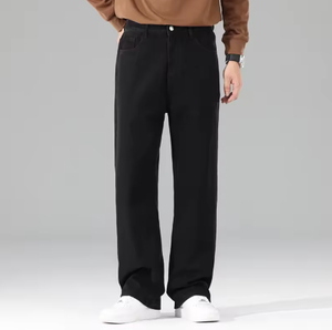 Male Brand New Autumn Jeans Men Black Casual Baggy Trousers <b>Classic</b> Straight Comfortable Wide Denim Trousers Men Clothing - Product Image 5