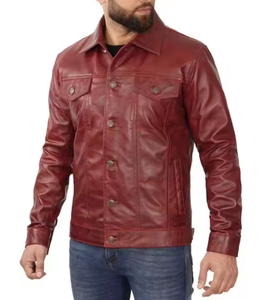 เสื้อแจ็คเก็ตหนังแท้ทำมือสไตล์วินเทจจากปากีสถานสำหรับผู้ชาย ปรับแต่งได้ คอตั้ง แฟชั่นฤดูหนาว - Product Image 3