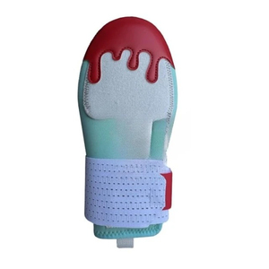 Mitaine coulissante turquoise avec motif goutte de peinture rose, sangle réglable pour la protection des jeunes et des adultes lors de l'entraînement au baseball - Product Image 3