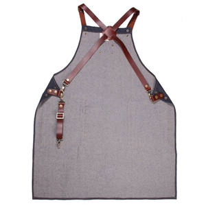 ผ้ากันเปื้อนเดนิมสำหรับช่างตัดผมมืออาชีพ ปรับได้ ใช้ในร้านทำผม - Product Image 2