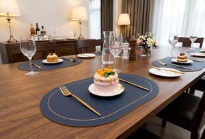 Set de table en cuir véritable résistant aux rayures, imperméable et résistant à la chaleur, en cuir de vachette véritable, pour repas raffinés LPM-0181 - Product Image 5