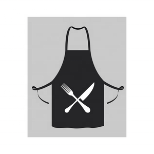 Delantales modernos de tejido de algodón flameado con espalda cruzada 220 GSM Ropa de cocina biodegradable resistente con bolsillos utilitarios OEM ODM disponible - Product Image 1