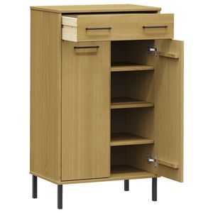 ชั้นวางรองเท้ามาตรฐานทำจากไม้สนสีน้ำตาลและโลหะ - Product Image 5