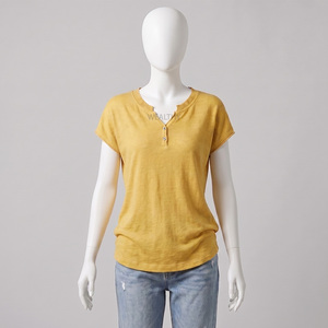 Camisetas Deportivas Ajustadas para Mujer, Ropa Deportiva Musulmana, Ropa de Gimnasio Personalizada, 100% Algodón, Manga Corta, Transpirable - Product Image 1