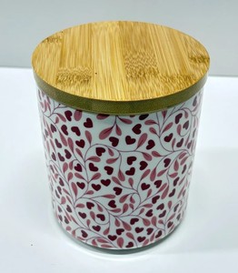 Ensemble de pots de rangement en céramique à motif marbré avec couvercle en bambou, récipient hermétique pour aliments, organisateur de cuisine durable - Product Image 3