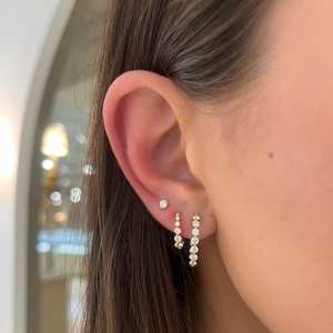 Lab Grown Diamond Stud <b>Earrings</b> 14k 18k Solid Gold 3mm Dainty Prong Set Push Back Brilliant Cut Everyday Wear Minimalist Tiny - Product Image 6