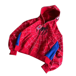 Sudadera con Capucha de Spiderman de Alta Calidad para Hombre, Diseño Personalizado, Casual, con Cierre Completo, 100% Algodón, Sudadera con Estampado de Spiderman Personalizado - Product Image 2