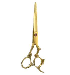 Tijeras de Peluquería de Acero Inoxidable Chapadas en Oro para Diestros, Nuevo Diseño para Peluquería - Product Image 3