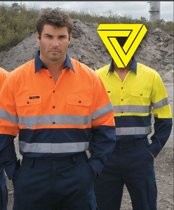 Chemise de travail FR à manches longues, personnalisée, durable et haute visibilité - Product Image 1