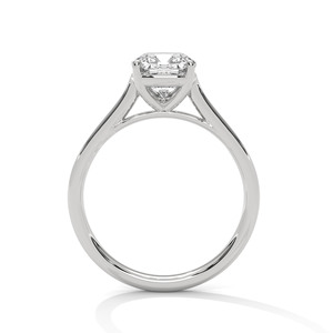 Anillo de oro blanco de 14k con diamante solitario cultivado en laboratorio, elegante joyería fina con diamante de corte cojín, hermoso anillo para chicas. - Product Image 2