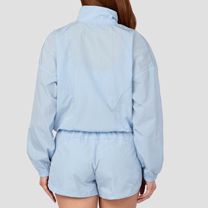 Nueva Chaqueta Cortavientos de Moda con Logotipo Personalizado, Unisex, Informal, de 2 Piezas, Ecológica, de Secado Rápido, Transpirable, con Cierre y Pantalones Cortos - Product Image 2