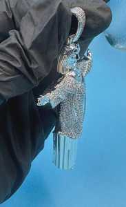 Colgante VVS Moissanite Cristo Redentor de Plata 925, Joyería Hip Hop para Raperos, Colgante VVS Moissanite Personalizado con Incrustaciones de Diamantes - Product Image 5