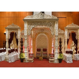Dernier modèle de Mandap Jodha Akbar pour mariage, nouveau design, ensemble de décoration de scène Rajasthani, achetez des Mandaps en fibre de qualité supérieure de style Bollywood - Product Image 1