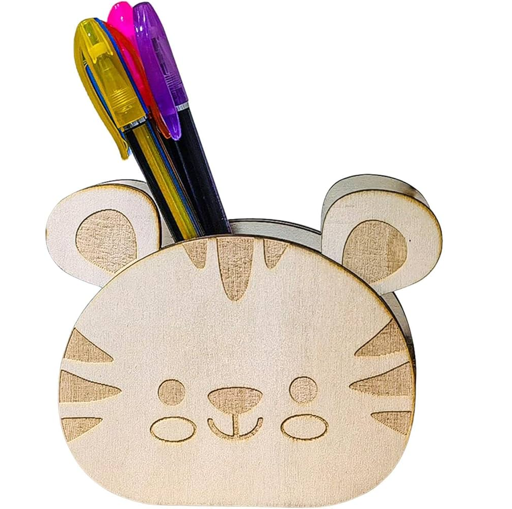 MDF Pen Holder Organizer Pencil Stand Holder <strong>Mickey</strong> <strong>Mouse</strong> Multi Function Table <strong>Accessories</strong> MDF Wooden Pen Stand