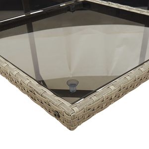 Juego de comedor de patio de 9 piezas de ratán sintético gris con cojines, conjuntos de jardín - Product Image 5