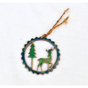 Adorno Navideño Rústico de Madera Verde, Etiqueta Colgante de Pájaro Hecha a Mano, Artesanía de Madera Ecológica, Decoración para Fiesta de Año Nuevo - Product Image 3