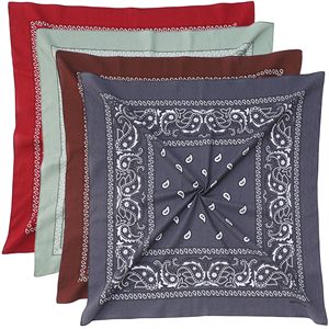 Bandana de Algodón Transpirable con Diseño de Lobo Personalizado, 22 Pulgadas, Diseño Impreso, Bordes Laterales Cosidos, Bandana Personalizada - Product Image 1